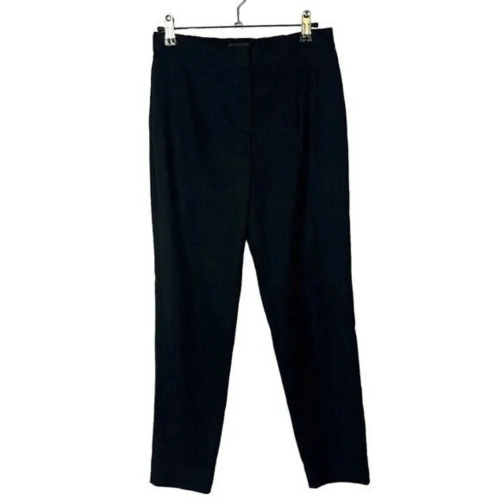 Nordstrom Trouve Black Mid Rise Straight Leg Dress Pants 0